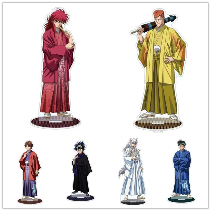 Anime YuYu Hakusho Mini Figure Doll Urameshi Asuko Kuwabara Shizuru Botan  Small Acrylic Stand Model Plate