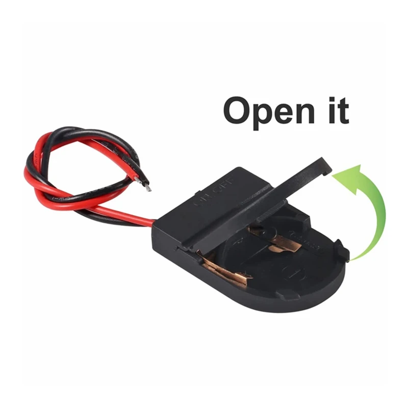 CR2032 Button Battery Socket Holder Case DIY 3V CR 2032 Coin Cell Battery Storage Box With ON-OFF Switch 5Pcs battery storage box battery case battery holder battery box