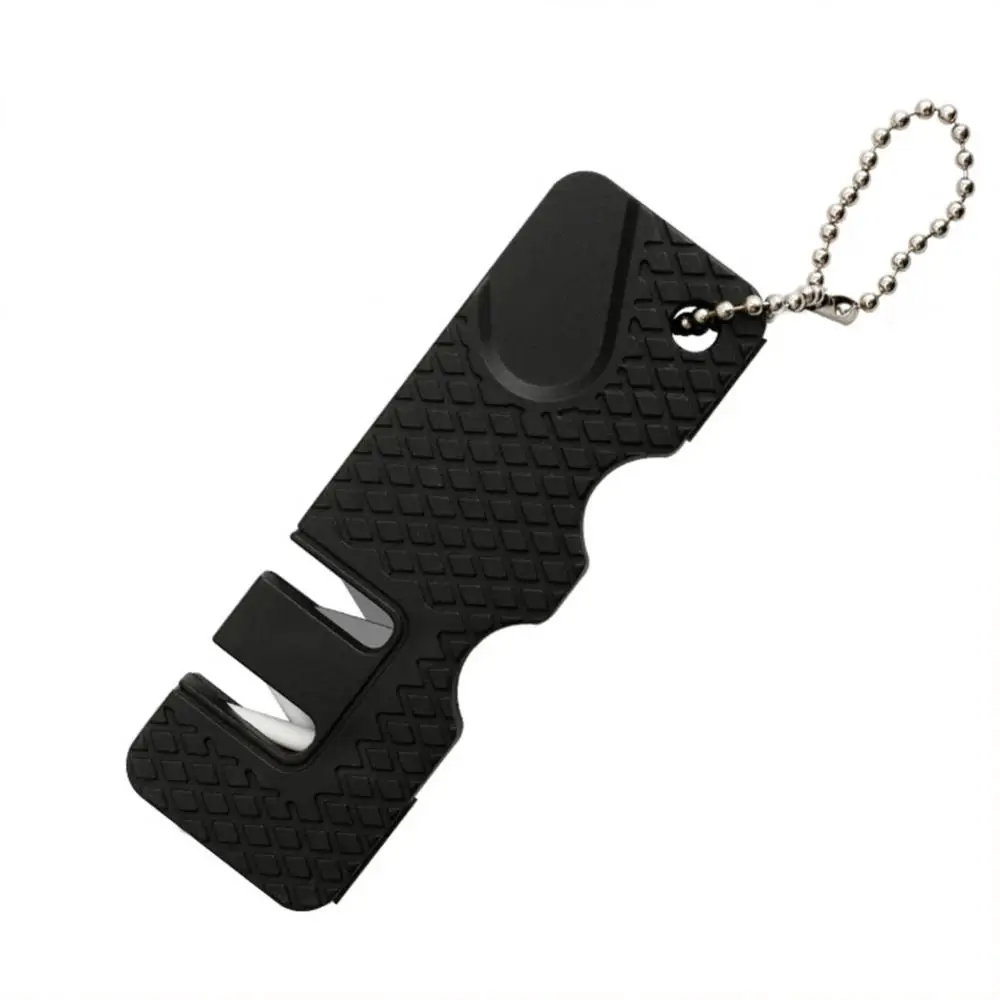 1pc Solid Color Knife Sharpener Keychain Whetstone Carbide Knife Pocket
