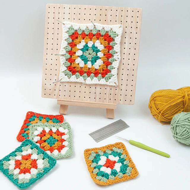 Wooden Blocking Board Granny Square Crochet Board Crafting With Blocking Mat  Blocking Board For Knitting Crochet - AliExpress