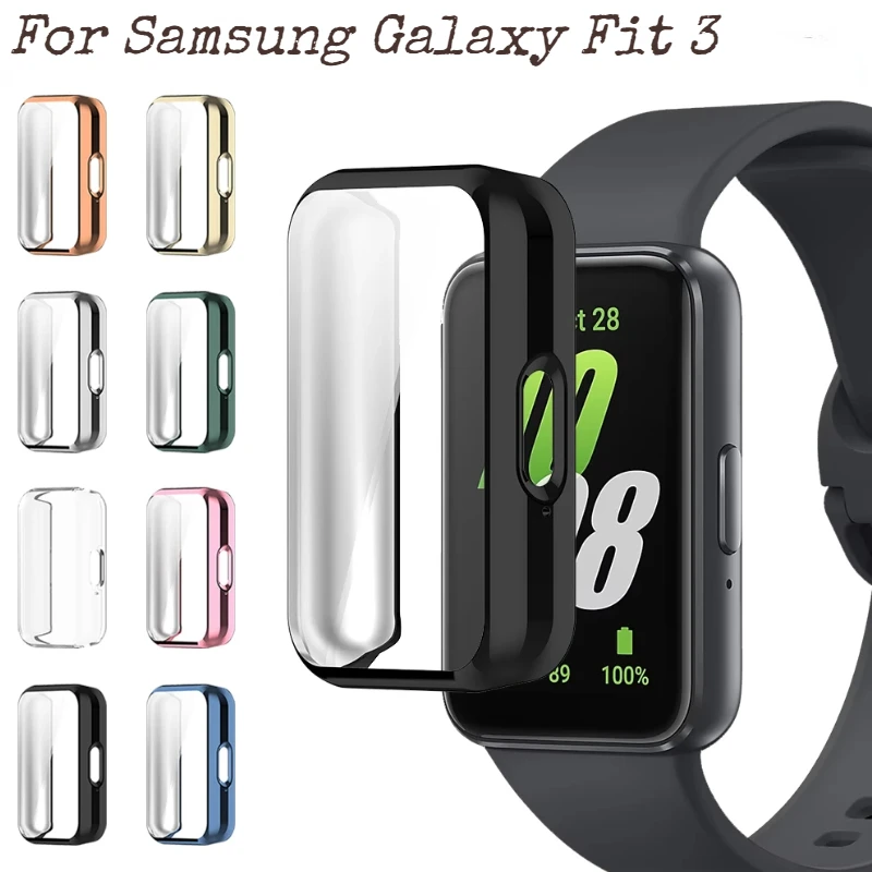 Enhanced TPU Protector Case with Full Coverage Glass Shell for Fitness Tracker Accessories