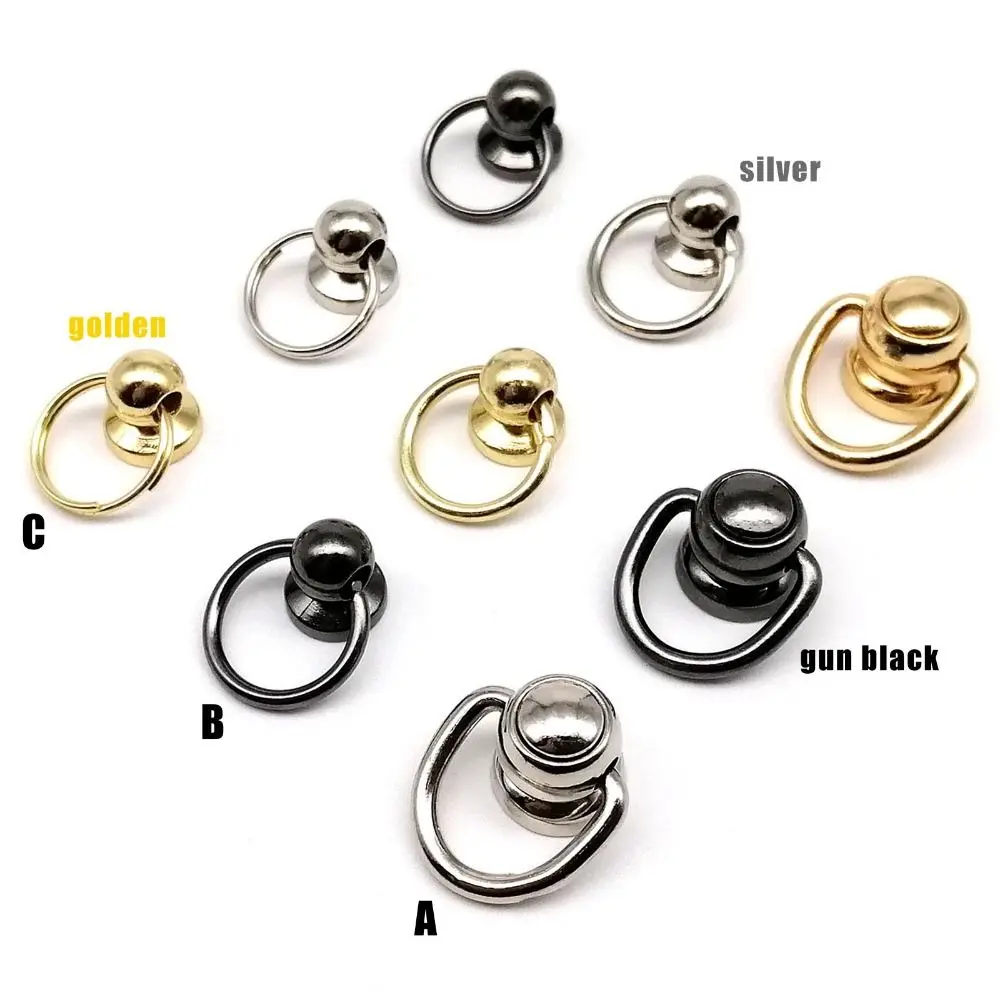 

10pcs/pack with O Ring Rivet Stud Screwback Phone Case Accessory Ball Nail Metal Zinc-alloy for Leather Bag Screw Back