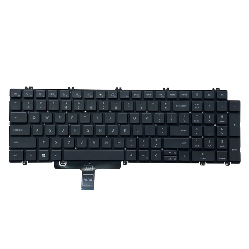 

New Backlit US Keyboard For Dell Latitude 5520 5521 Precision 3560 3561 English With Backlight