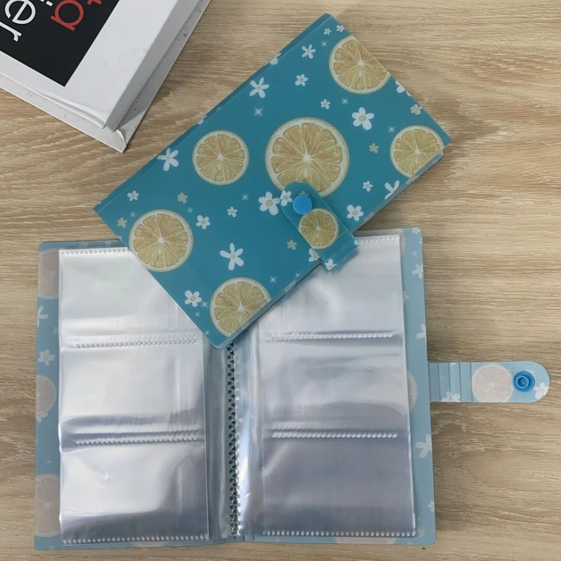 120 Pockets Sweet Button Album Mini 3 Inch Photos Album for Instax Polaroid Albumes Storage Folder Name Card Holder trading card album