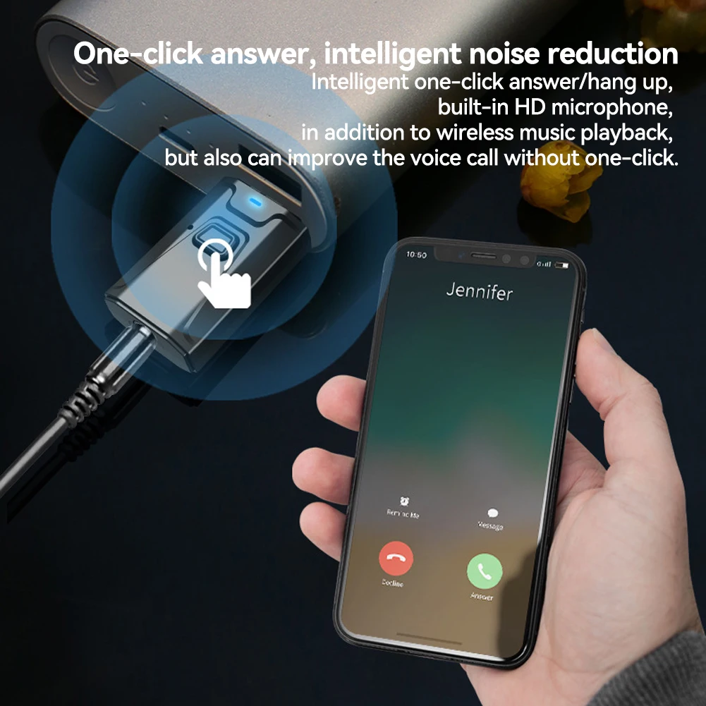 4 in 1 Wireless Bluetooth 5.0 Transmitter Receiver Adapter 3.5mm AUX for TV PC Headphones Home Stereo Car HIFI Audio Receiver
