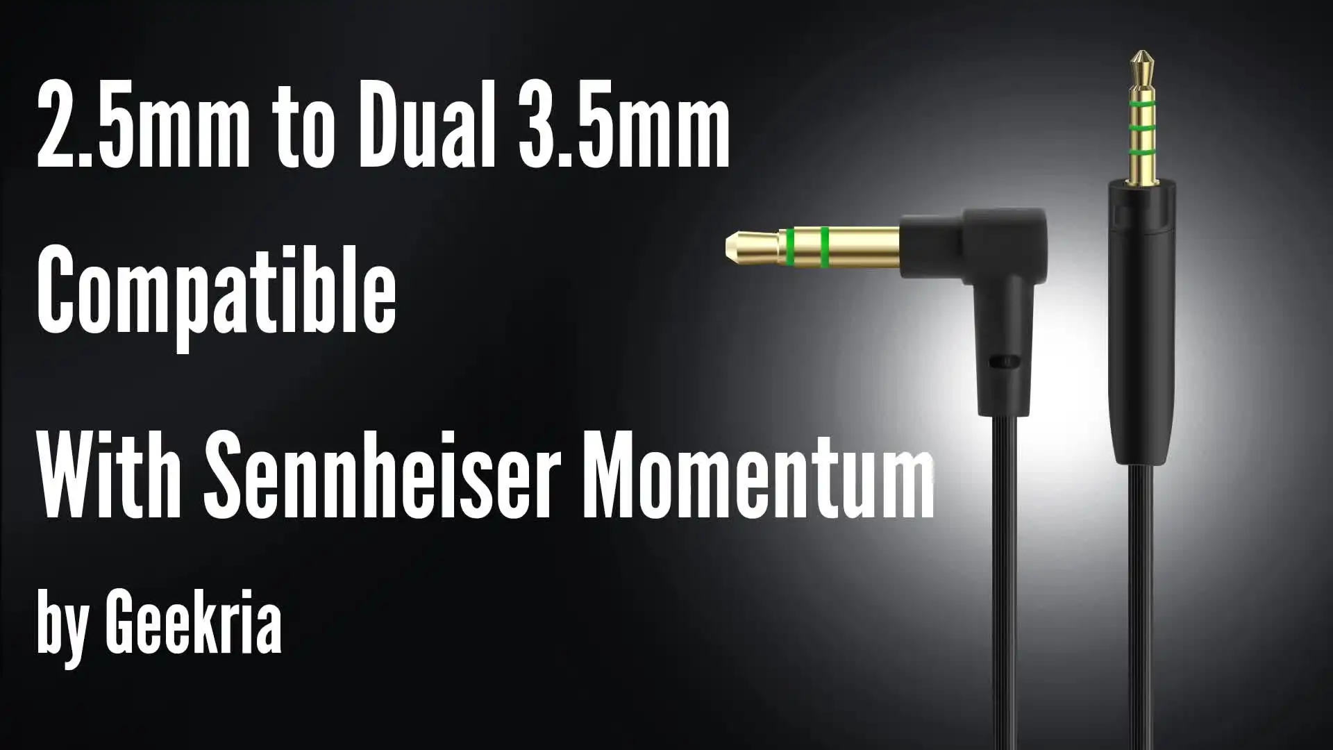 GEEKRIA Cavo Audio Compatibile con Sennheiser Momentum 4, PXC 550, PXC 550 II, Cavo per Cuffie ACCENTUM Plus, Cavo Stereo di Ricambio da 2,5 mm a 3,5 mm (5,6 piedi/1,7 m