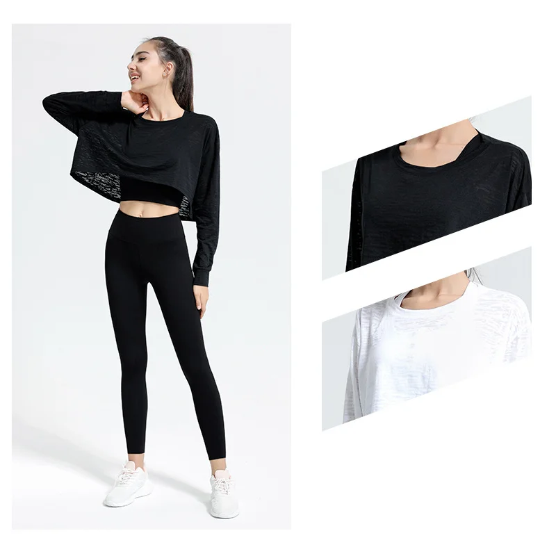 Long-sleeved Loose T-shirts Yoga Sports Tops Women Autumn