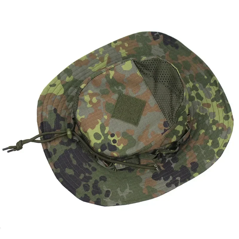 New Tactical Camouflage Boonie Cap Hunting Wide Brim Hat Men Outdoor Sports Fishing Hiking Sunshade Hat Foldable Soft Hats