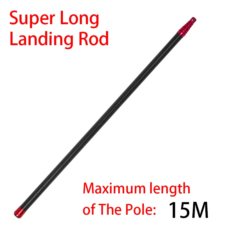 7m To 15m Landing Pole Telescopic High Carbon Fishing Rod Mounts Holder  Scoop Carpfishing Pescaria Material Pesca
