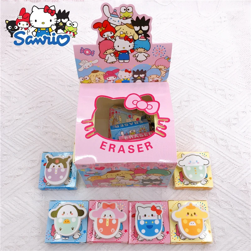 

Sanrio Cartoon Hello Kitty Erasers Melody Kuromi Cinnamoroll Pompurie Student Stationery School Supplies Gift
