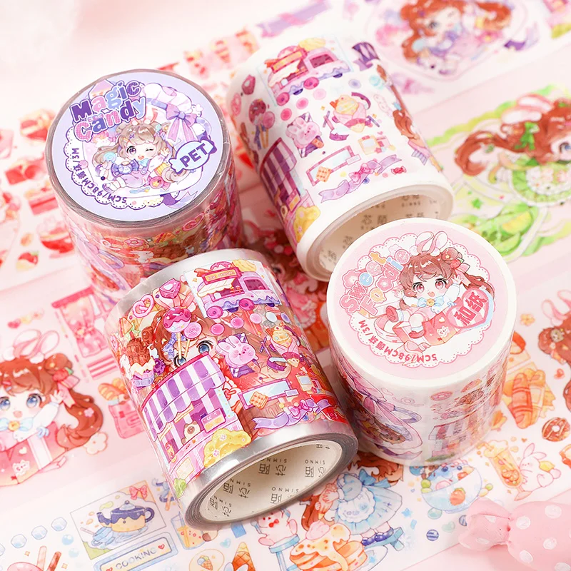 

4PCS/LOT continuous series cute lovely decorative PET tape
