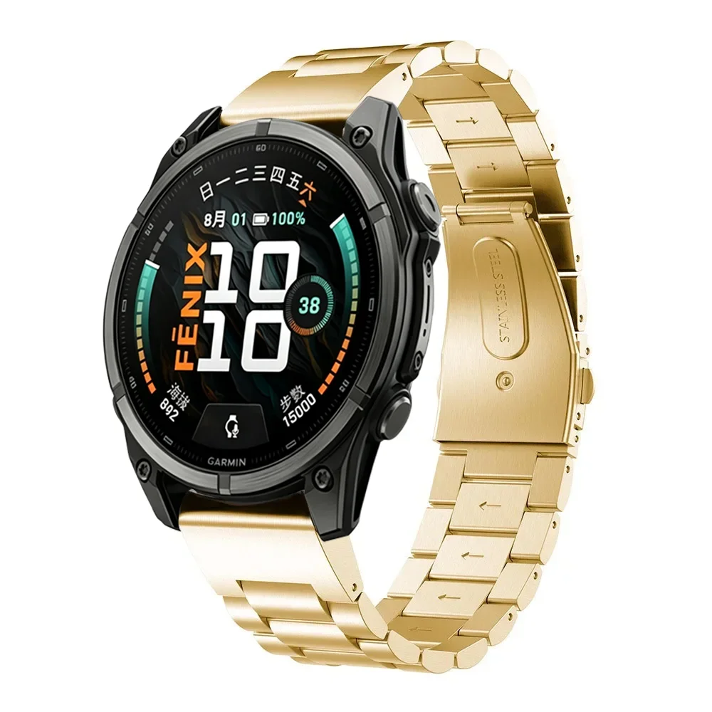 Luxury Metal Quick Fit Strap, 26/22/20mm, Premium Bracelet Band