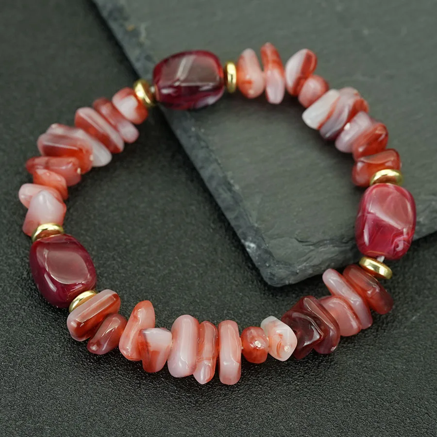 Noter Neues Bohemian-Armband für Damen, ausgewählte unregelmäßige Acrylperlen, Strand- und Surf-Schmuckzubehör, 5 Farboptionen – Detail 7