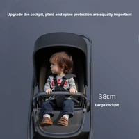 Poussette bébé haute vue peut s'asseoir ou s'allonger, légère et pliable, poussette bidirectionnelle haute vue pour nouveau-né 3