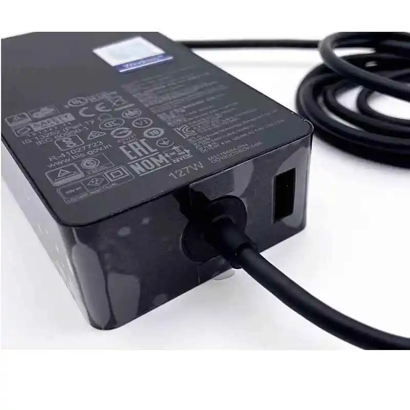 127W 15V 8A Charger for Microsoft Surface Book 3 2 Model 1932 Laptop with DC 5V 1.5A USB