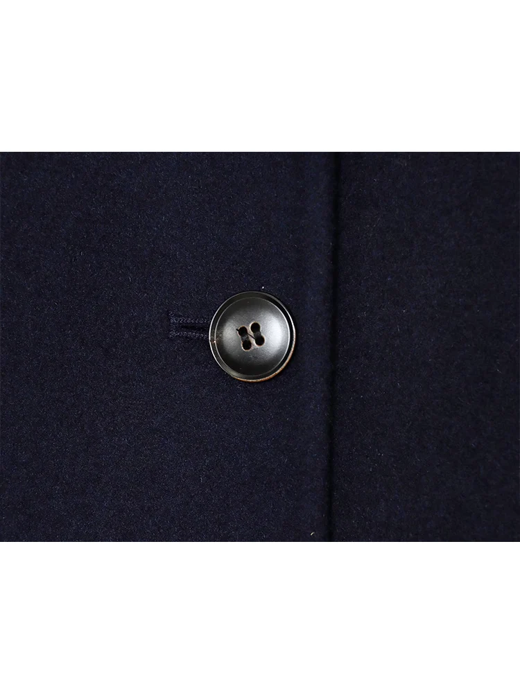 Women Vintage Coats Solid Single Breasted Lapel Long Sleeves Patchwork Fur Collar Elegant Coat Female Winter Fashion Coats