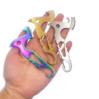 Outdoor Camping Portable Mini Axe Stainless Steel Sharp Blade Mini keychian Knife Portable EDC Multitool with Leather Case 1