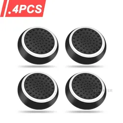 Silicone Gel Thumb Grips Cover Set (4-Pack) (Black)
