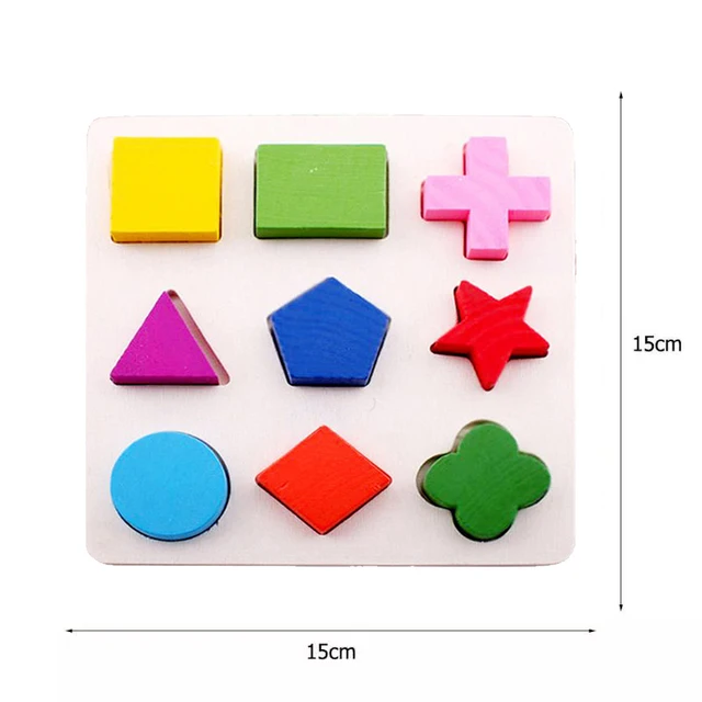 Wooden Puzzle Alphabet Number Shape Matching Board Baby Early Learning