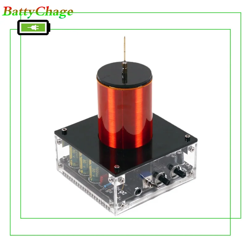 Dual Eclass Tesla Coil, Bluetooth Music Touchable Artificial Lightning