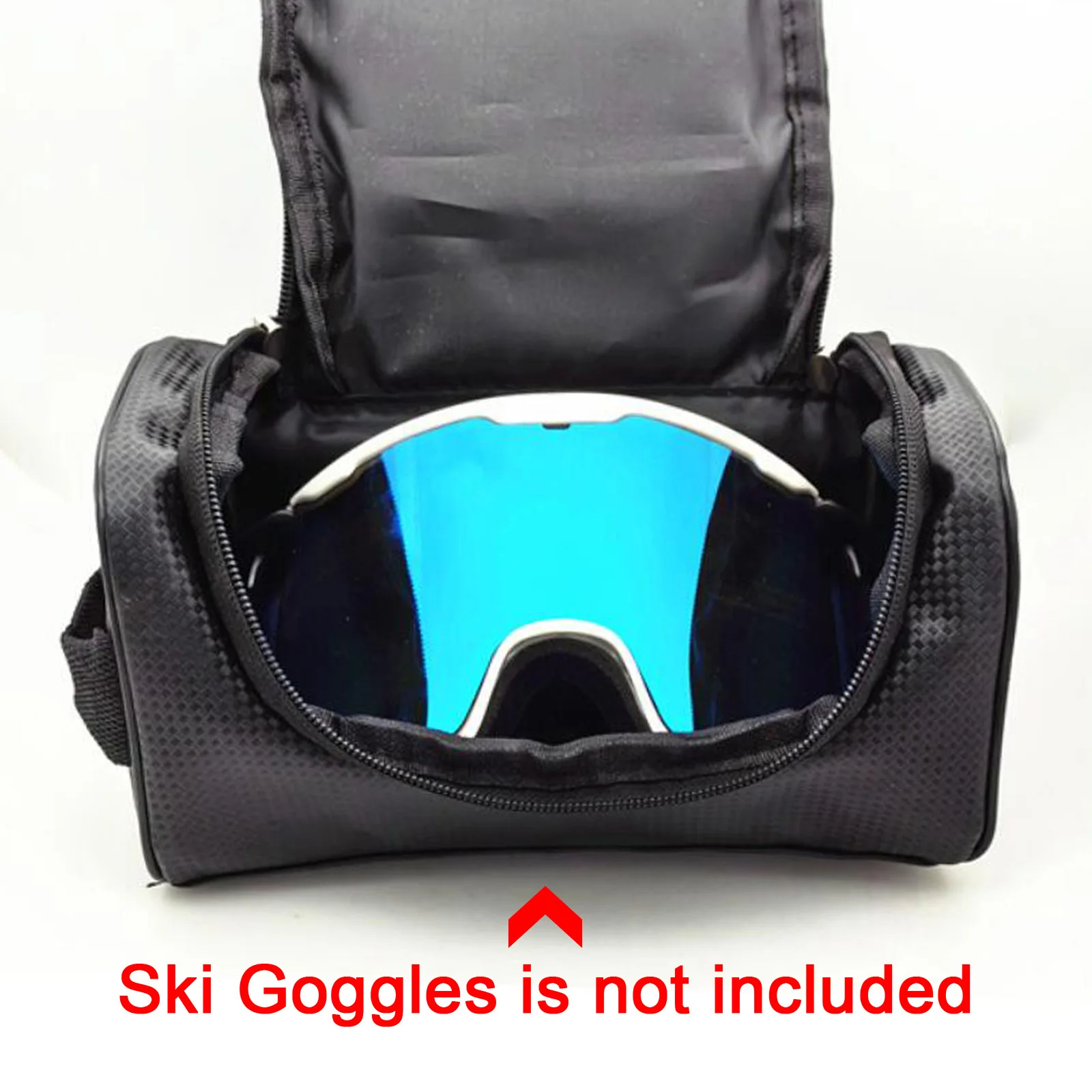 Ski Goggles Case Travel Carrying Bag Portable Lightweight Zipper Snow Eyewear Accessory Storage Pouch Snowboard Goggle Protector 6