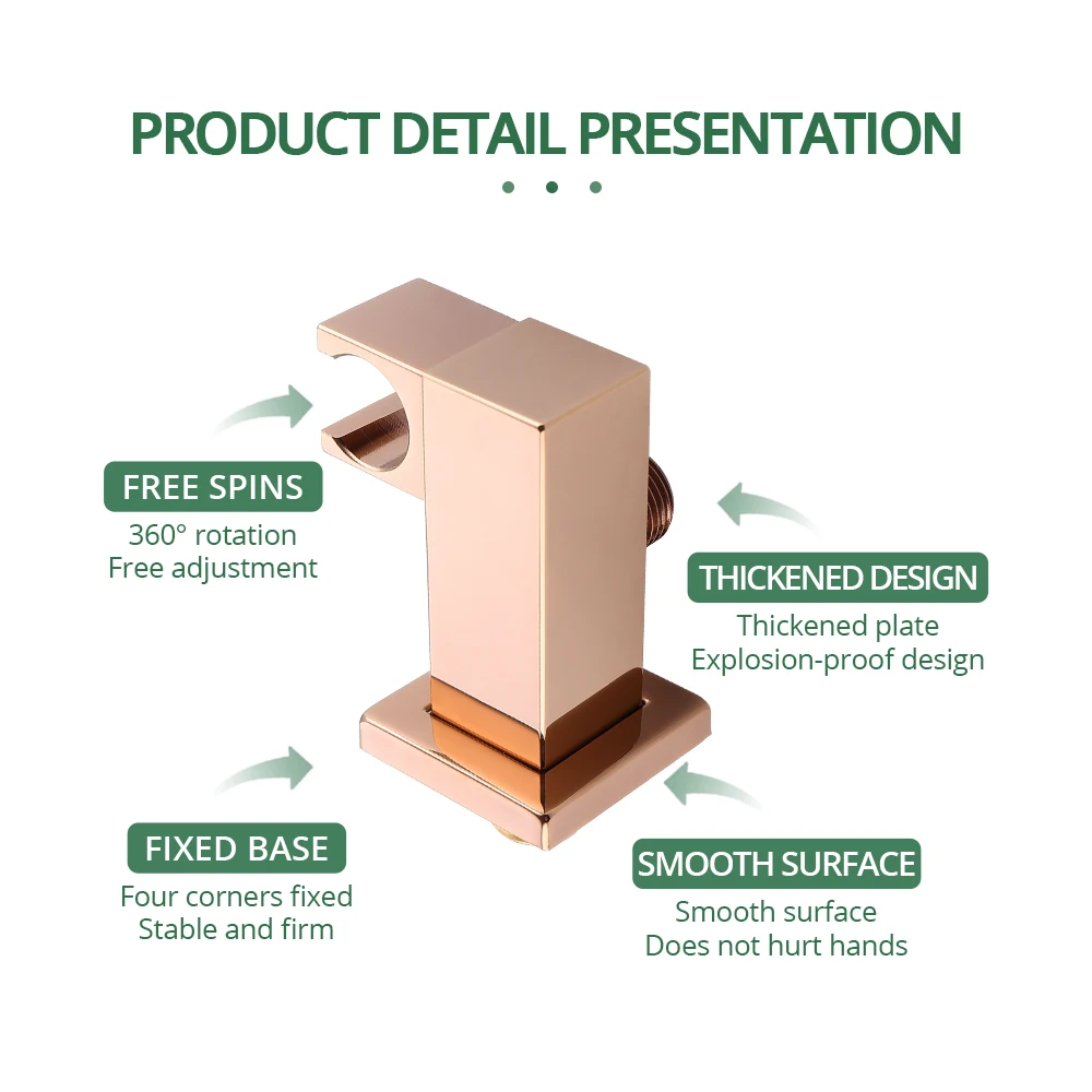 8-16 Inch Thermostatic Shower Faucet 2 Mode Control Hot & Cold Rose Gold Shower Mixer Square Shower Head Wall Mounted System 4