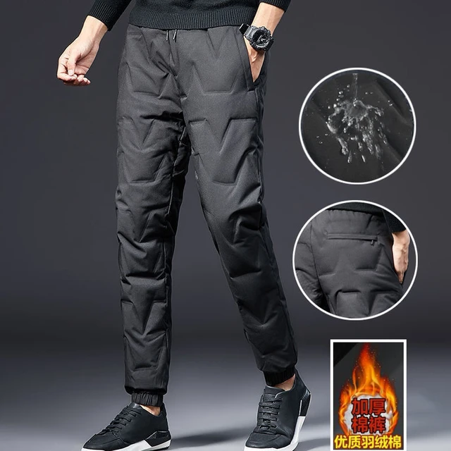 Pantaloni invernali da uomo Casual addensati pantaloni imbottiti in cotone  da uomo pantaloni caldi spessi solidi