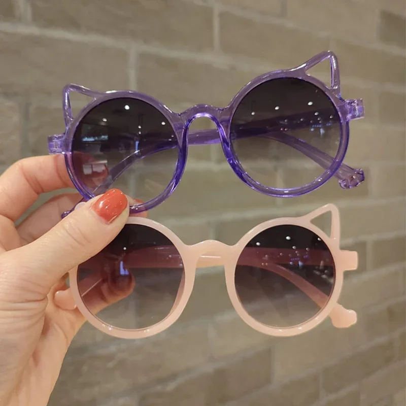 Kids Sunglasses Girls Boys Cute Animal Cartoon Ears Outdoor Sun Protection Children Lovely Vintage Sunglasses Protection Classic Kids
