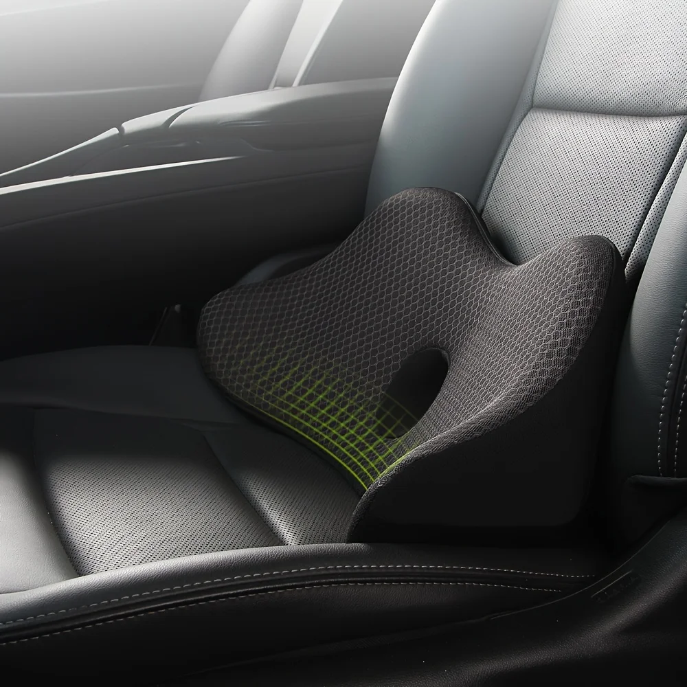1pcs Memory Foam Travel Car Back Cushion Orthopedic Massage Seat Mat Chair Office Nap Pad Car Cushion Back Pillow