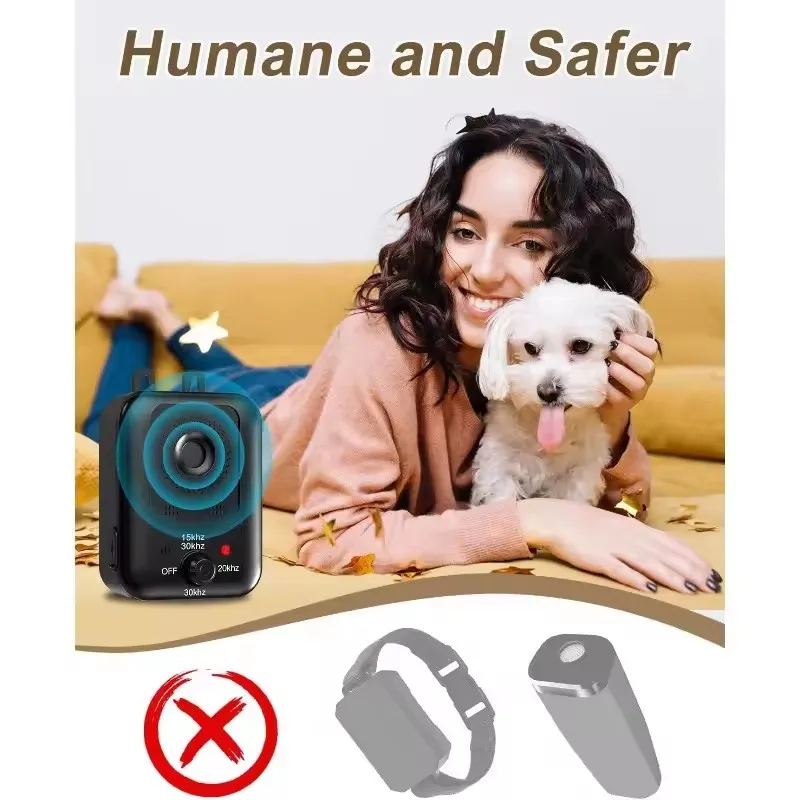 Anti-Barking Devices Smart Ultra-sonic Dog Bark Control Devices Waterproof Portable Dog Barking Deterrent for Outdoors