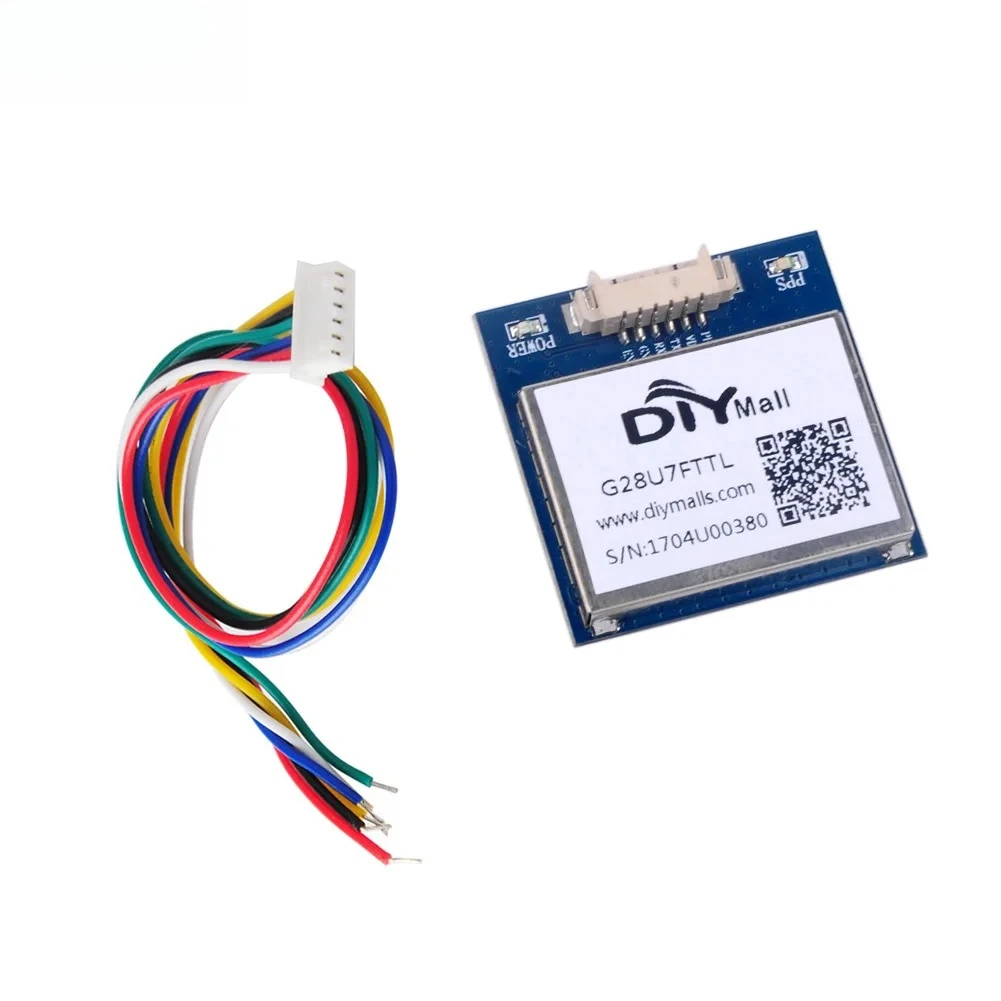 DIYmall VK16E G28U7FTTL GPS 모듈(안테나 포함) TTL 1-10Hz 플래시 기능 탑재 비행 제어 모델 항공기 9600 보드레이트