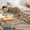 Plain Waffle, high-grade cotton edge, 200 * 230/150 * 200cm two sizes, high-grade cotton towel, soft breathable and light 1