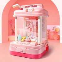 Kids Arcade Machine Doll Children Mini Coin Claw Gashapon Candy Interaction Game With Music and Light Toy for Girl 3 Year Gifts 2