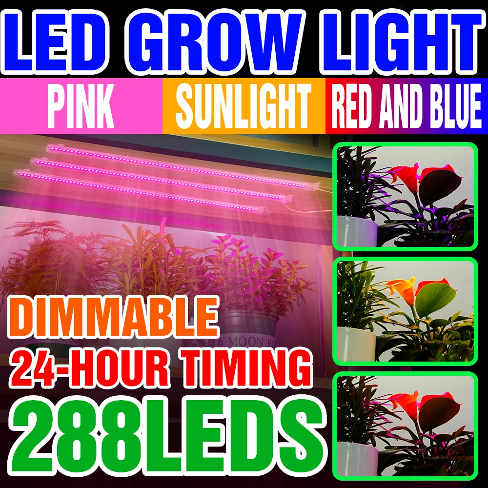 Led Grow Light Phyto Lamp Per Piante Usb Full Spectrum Greenhouse Plant Light 30Cm 50Cm Semi Fiori Da Interno Pianta Growing Tent