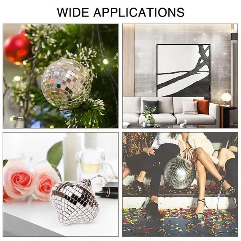 Description Picture 4 of item60cm Self-Adhesive Real Glass Craft Mini Square Mirrors Mosaic Tiles Stickers Bathroom DIY Handmade Craft Home Decoration Making