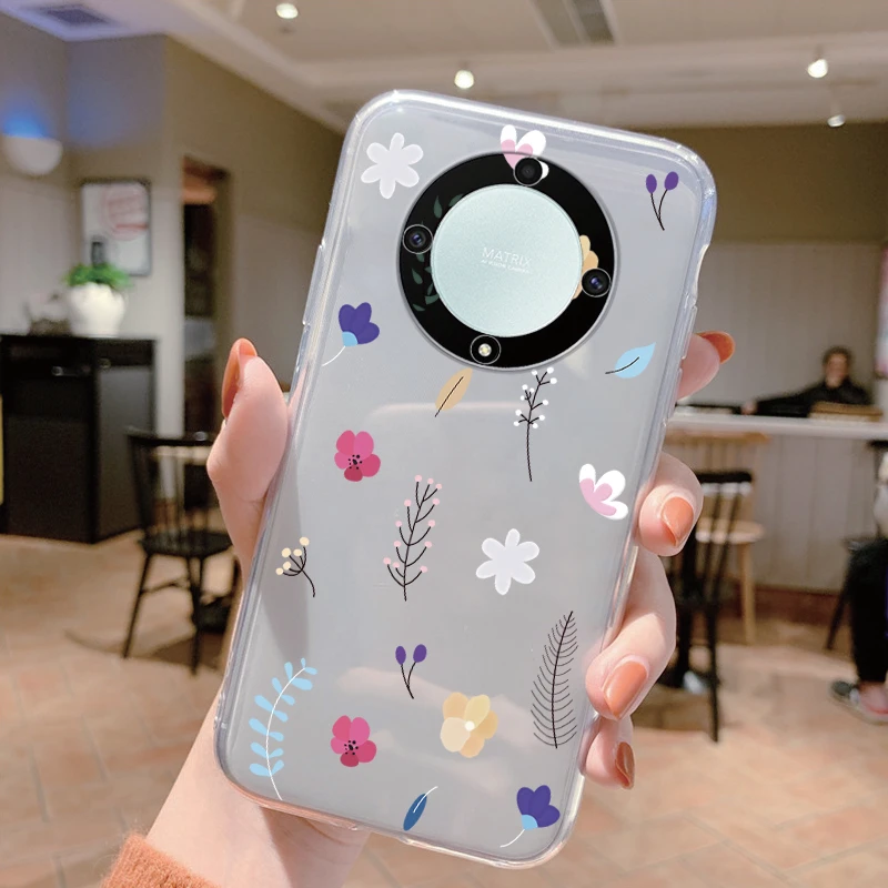 Clear Shockproof Silicone Case with Cute Cat Design - Transparent Cover
