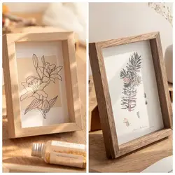 Elegant Wooden Shadow Box Photo Frame & Desktop Decor - 8in (15.2x20.3cm) (S4)