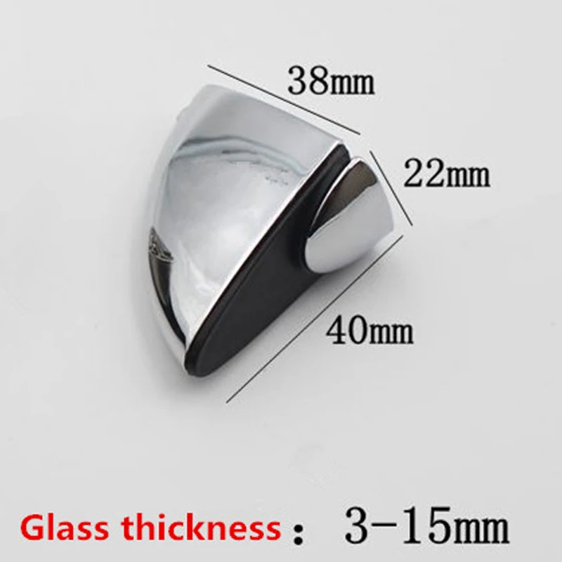 4 X Polished Chrome Glass Shelf Support Clamp Brackets Bathroom For Shelves 38*40mm glass shelf clamp holder
