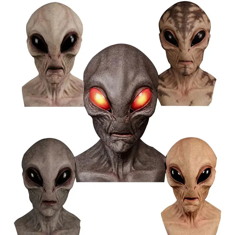 

Halloween Alien Mask Movie Cosplay Horror Variation Alien Latex Mask Party Trick Scare Headgear Funny Helmet Accessories Prop