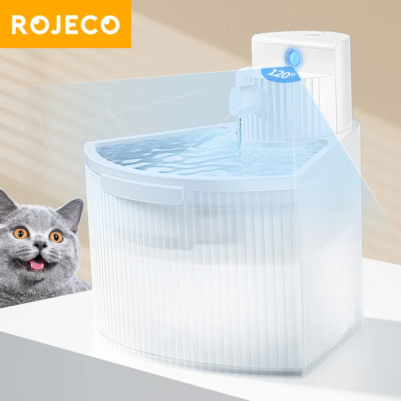 ROJECOWirelessCatWaterFountainSmartPetWaterDispenseWithFilter