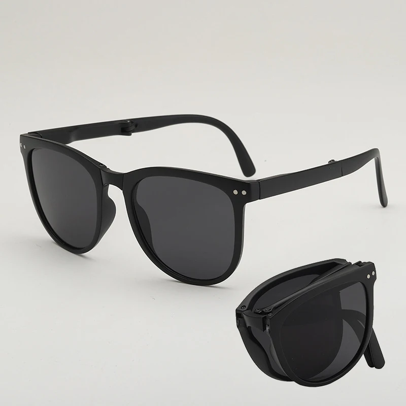 2023 Folding Sunglasses Women UV400 Anti Ultraviolet Oval Frame Eyewear Солнцезащитные очки_voghion.com