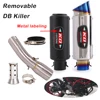 FOR SUZUKI SV650 2016-2022 Motorcycle Exhaust Pipe Muffler Mid Pipe Slip On With DB Killer Steel Carbon Escape