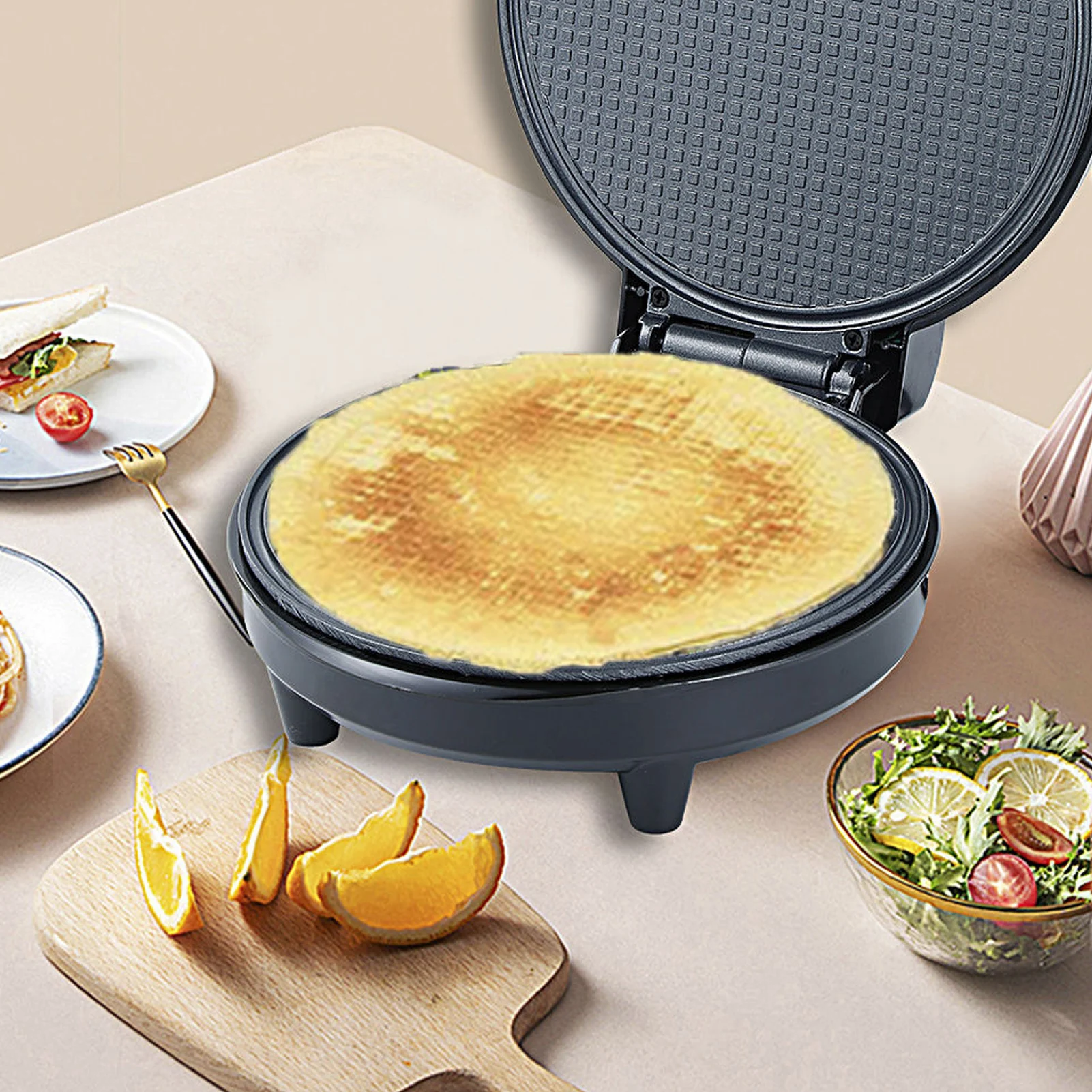 Waffle Cone Maker Waffle Cone and Bowl Maker Homemade Ice Cream Cone Iron Machine Waffle Maker Kitchen Appliance 220V EU Black 2