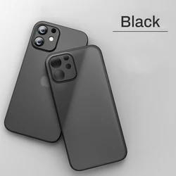 Ultra Thin Matte Clear Hard Case - 0.3MM PP Design - iPhone SE3 2022 (Black)