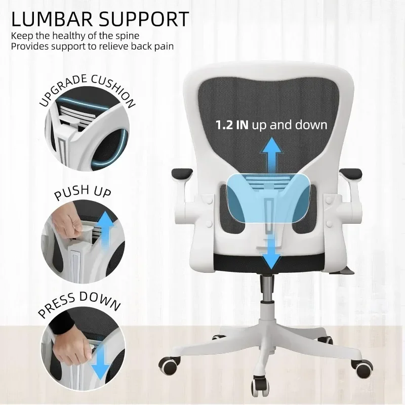 Adjustable Lumbar Design Office Chair Neck Support Pillow Elastic Floor  Work Chair Mobile Soft Silla Giratoria Home Furniture - AliExpress