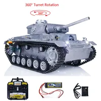 Metal 1/16 Mato Panzer III KIT RTR RC Tank Infrared Barrel Metal Color 1223 TH00655 1