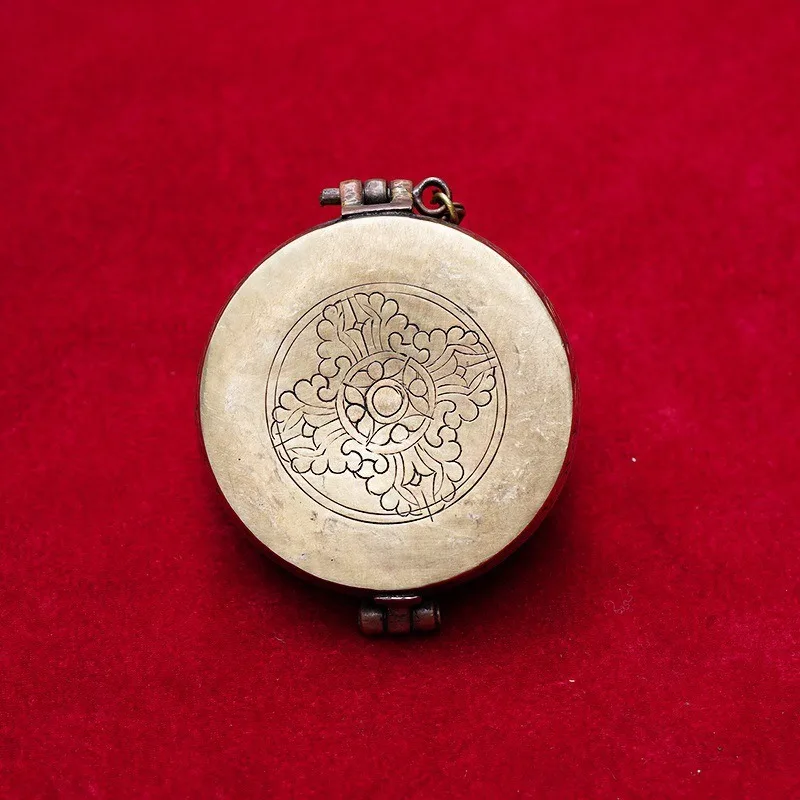 Retro Cymbals Bell Box Handmade Brass Tinkle Bell Storage Boxes Finger Cymbals Protective Cover Tibetan Tantra Supplies Gifts