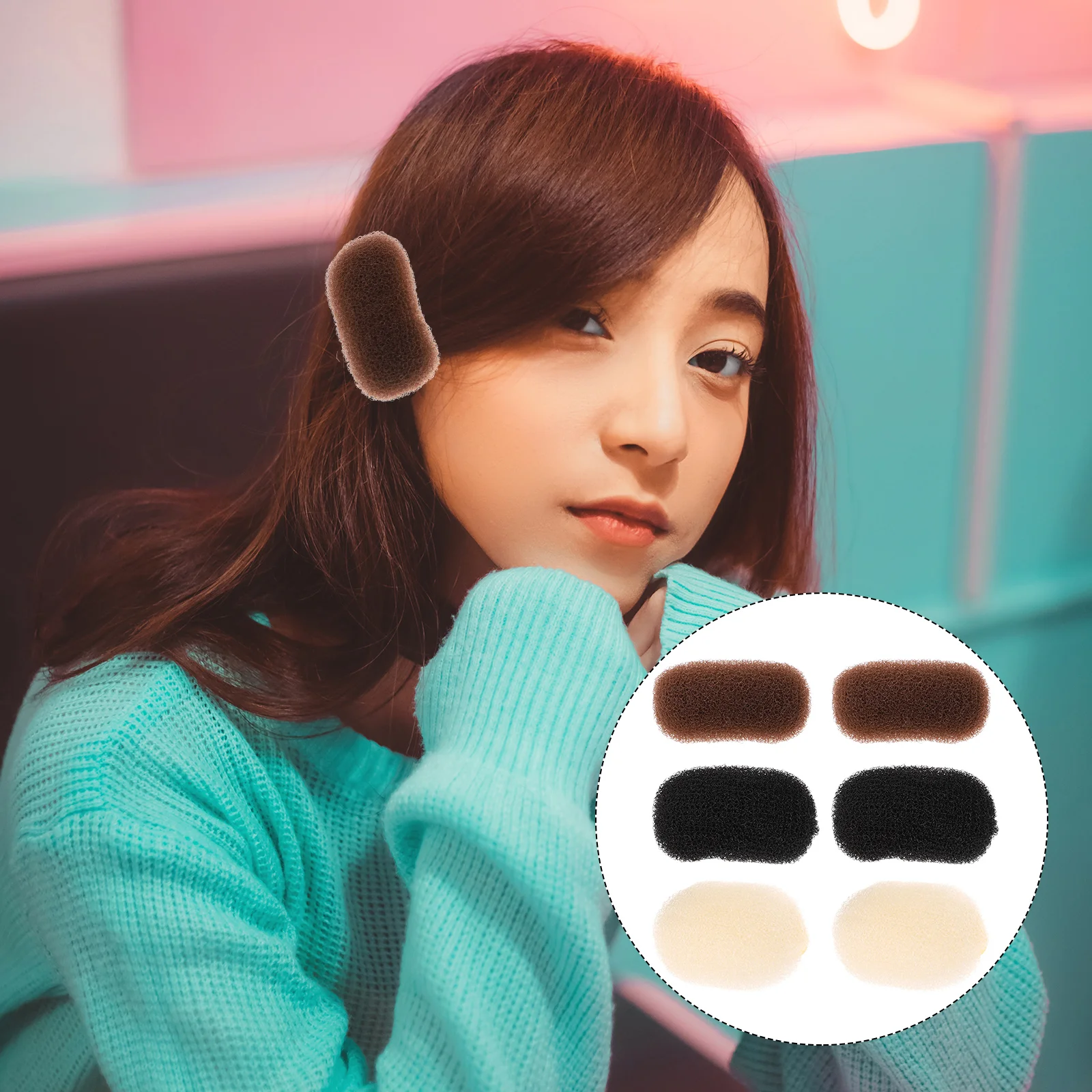 6 Pcs Hair Pins Booster Styling Clamp Clips Bump Pads Increase Holding Miss