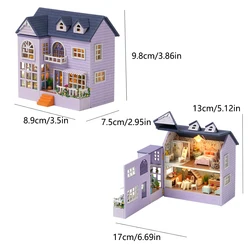DIY Miniature Wooden Dollhouse Kit - 3D Puzzle Craft Set for Adults, Home Decor & Gift Idea (D - 032)