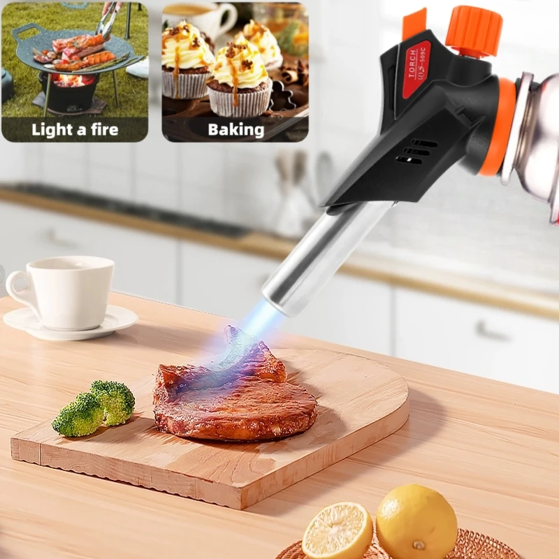 BBQ Camping Cookin Flame Gun Torch Cooking Autolgnition Butane Gas Welding-Burner Welding Gas Burner Flame Torch Blow
